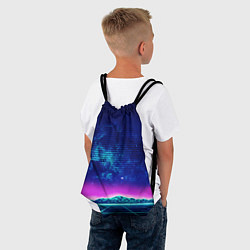 Рюкзак-мешок Неоновая проекция космоса, цвет: 3D-принт — фото 2