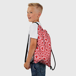 Рюкзак-мешок Любовь - сердечки, цвет: 3D-принт — фото 2