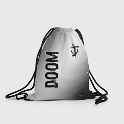 Рюкзак-мешок Doom glitch на светлом фоне: надпись, символ, цвет: 3D-принт