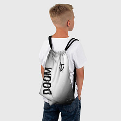 Рюкзак-мешок Doom glitch на светлом фоне: надпись, символ, цвет: 3D-принт — фото 2