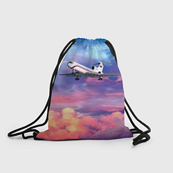 Рюкзак-мешок Ту-154Б 2 Розовый закат, цвет: 3D-принт