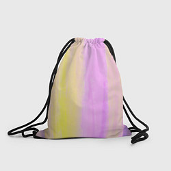 Рюкзак-мешок Акварельный градиент желто- розовый, цвет: 3D-принт