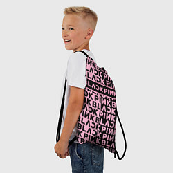 Рюкзак-мешок Blackpink - pink text, цвет: 3D-принт — фото 2