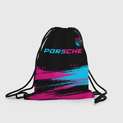 Рюкзак-мешок Porsche - neon gradient: символ сверху, цвет: 3D-принт
