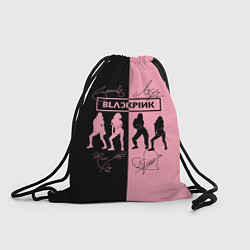 Рюкзак-мешок Blackpink силуэт девушек, цвет: 3D-принт