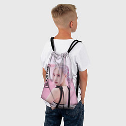 Рюкзак-мешок Rose Black pink, цвет: 3D-принт — фото 2