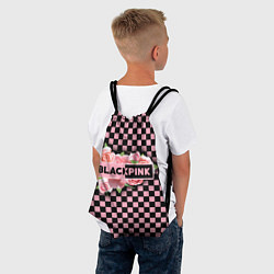 Рюкзак-мешок Blackpink logo roses, цвет: 3D-принт — фото 2