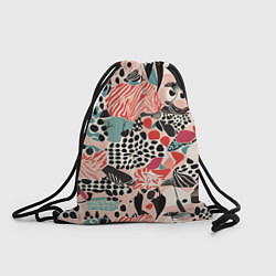 Рюкзак-мешок Узор Тропические джунгли, цвет: 3D-принт