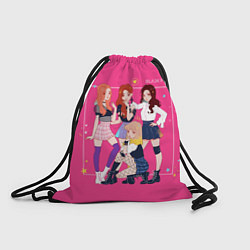 Рюкзак-мешок Blackpink anime poster, цвет: 3D-принт