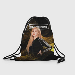 Рюкзак-мешок Rose gold black, цвет: 3D-принт