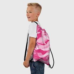 Рюкзак-мешок Камуфляж в розовом, цвет: 3D-принт — фото 2