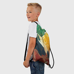 Рюкзак-мешок Мраморная радуга, цвет: 3D-принт — фото 2