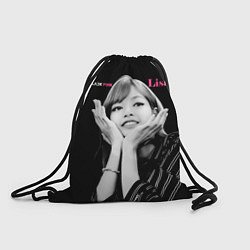 Рюкзак-мешок Blackpink Lisa gesture of love, цвет: 3D-принт