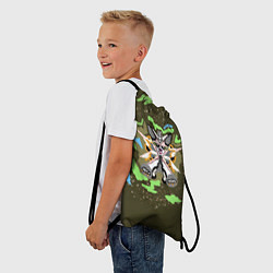 Рюкзак-мешок Лис с сердечками, цвет: 3D-принт — фото 2