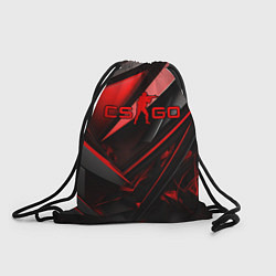 Рюкзак-мешок CS GO black red, цвет: 3D-принт