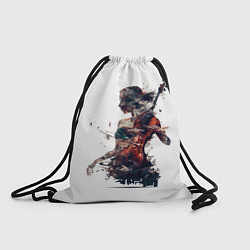 Мешок для обуви Девушка со скрипкой абстракция