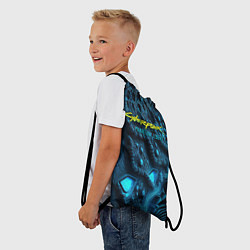 Рюкзак-мешок Cyberpunk ice blue, цвет: 3D-принт — фото 2