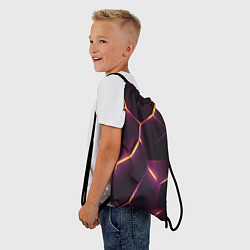 Рюкзак-мешок Пурпурные неоновые плиты, цвет: 3D-принт — фото 2