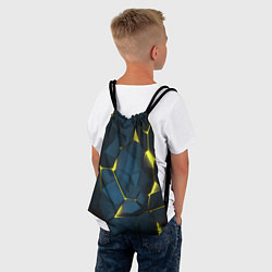 Рюкзак-мешок Желтые неоновые плиты, цвет: 3D-принт — фото 2