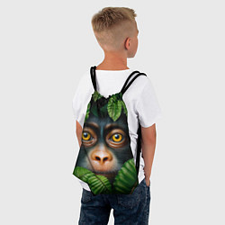 Рюкзак-мешок Черная обезьянка, цвет: 3D-принт — фото 2