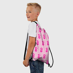 Рюкзак-мешок Барби паттерн буква B, цвет: 3D-принт — фото 2
