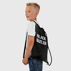 Рюкзак-мешок Black Butler glitch на темном фоне: символ сверху, цвет: 3D-принт — фото 2