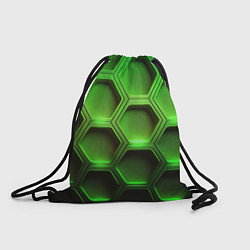 Рюкзак-мешок Объемные зеленые соты, цвет: 3D-принт