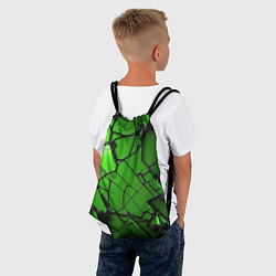 Рюкзак-мешок Зеленое треснутое стекло, цвет: 3D-принт — фото 2