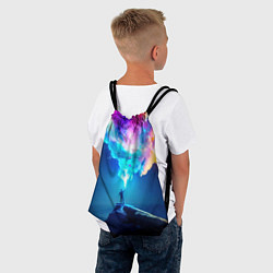 Рюкзак-мешок Цветной космос и горы, цвет: 3D-принт — фото 2