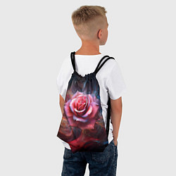 Рюкзак-мешок Алая космическая роза - Нейросеть, цвет: 3D-принт — фото 2