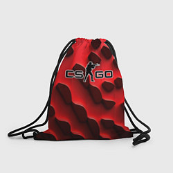 Рюкзак-мешок CS GO black red abstract, цвет: 3D-принт