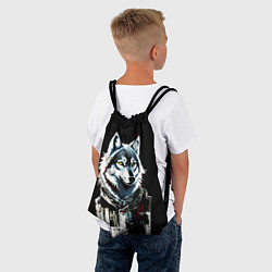 Рюкзак-мешок Волк - графика, цвет: 3D-принт — фото 2