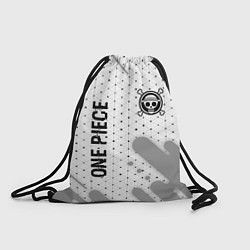 Рюкзак-мешок One Piece glitch на светлом фоне: надпись, символ, цвет: 3D-принт