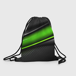 Рюкзак-мешок Зеленая объемная полосы, цвет: 3D-принт