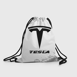 Мешок для обуви Tesla speed на светлом фоне со следами шин