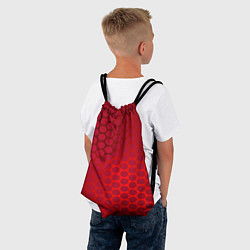 Рюкзак-мешок Сотовый красный градиент, цвет: 3D-принт — фото 2