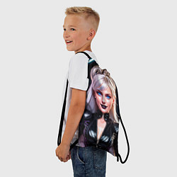 Рюкзак-мешок Девушка гот с неоновыми трубками, цвет: 3D-принт — фото 2