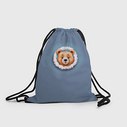 Рюкзак-мешок Забавный плюшевый мишка, цвет: 3D-принт