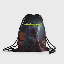 Рюкзак-мешок Cyberpunk 2077 - Keanu Reeves, цвет: 3D-принт