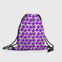 Рюкзак-мешок Ретро звёзды фиолетовые, цвет: 3D-принт