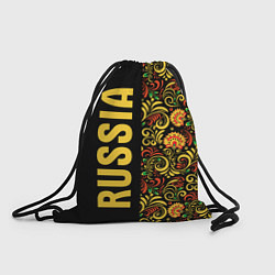 Рюкзак-мешок Russia хохлома, цвет: 3D-принт