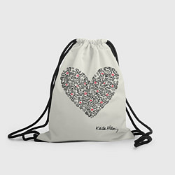 Рюкзак-мешок Сердце - Кейт Харинг, цвет: 3D-принт