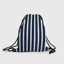 Рюкзак-мешок Полосы тёмно-синие морской, цвет: 3D-принт