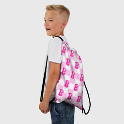Рюкзак-мешок Розовая шашка и Барби, цвет: 3D-принт — фото 2