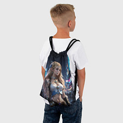 Рюкзак-мешок Принцесса Зельда в киберпанке, цвет: 3D-принт — фото 2
