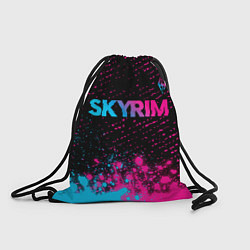 Мешок для обуви Skyrim - neon gradient: символ сверху