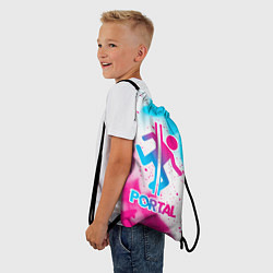 Рюкзак-мешок Portal neon gradient style, цвет: 3D-принт — фото 2