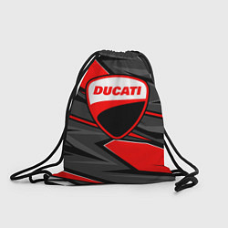 Рюкзак-мешок Ducati - red stripes, цвет: 3D-принт