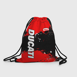 Рюкзак-мешок Ducati - красная униформа с красками, цвет: 3D-принт
