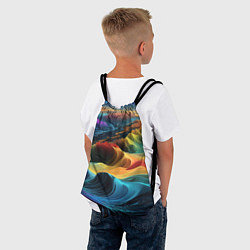 Рюкзак-мешок Цифровая природа, цвет: 3D-принт — фото 2